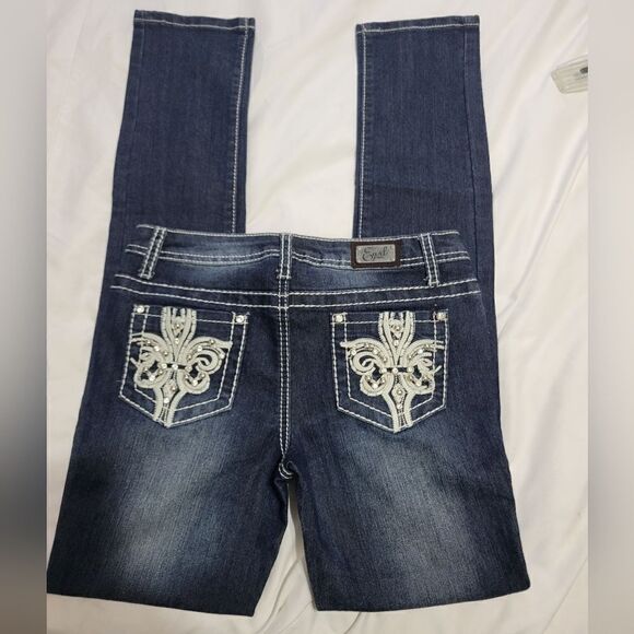 Earl jeans slim Fit Sz 1 Junior Dark Wash Like New - Picture 4 of 14